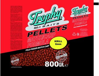 TROPHY NO.1 BAITS RED KRILL 6MM PELLETS 800 GRAM