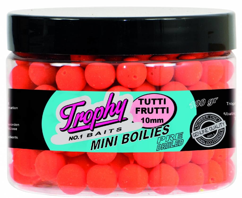 TROPHY NO.1 BAITS MINI BOILIES 10MM TUTTI FRUTTI 100 GRAM