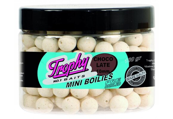 TROPHY NO.1 BAITS MINI BOILIES 10MM CHOCOLATE 100 GRAM