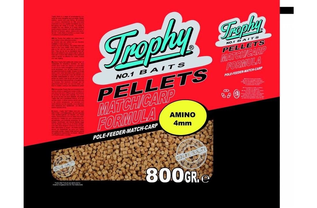 TROPHY NO.1 BAITS AMINO 4MM PELLETS 800 GRAM