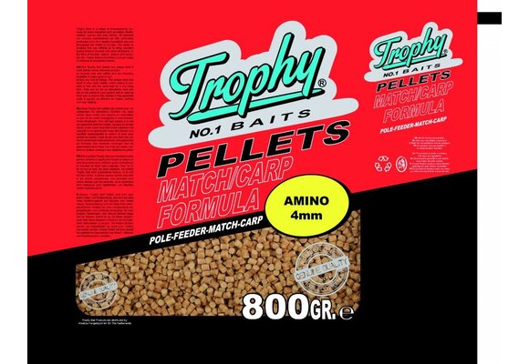 TROPHY NO.1 BAITS AMINO 4MM PELLETS 800 GRAM