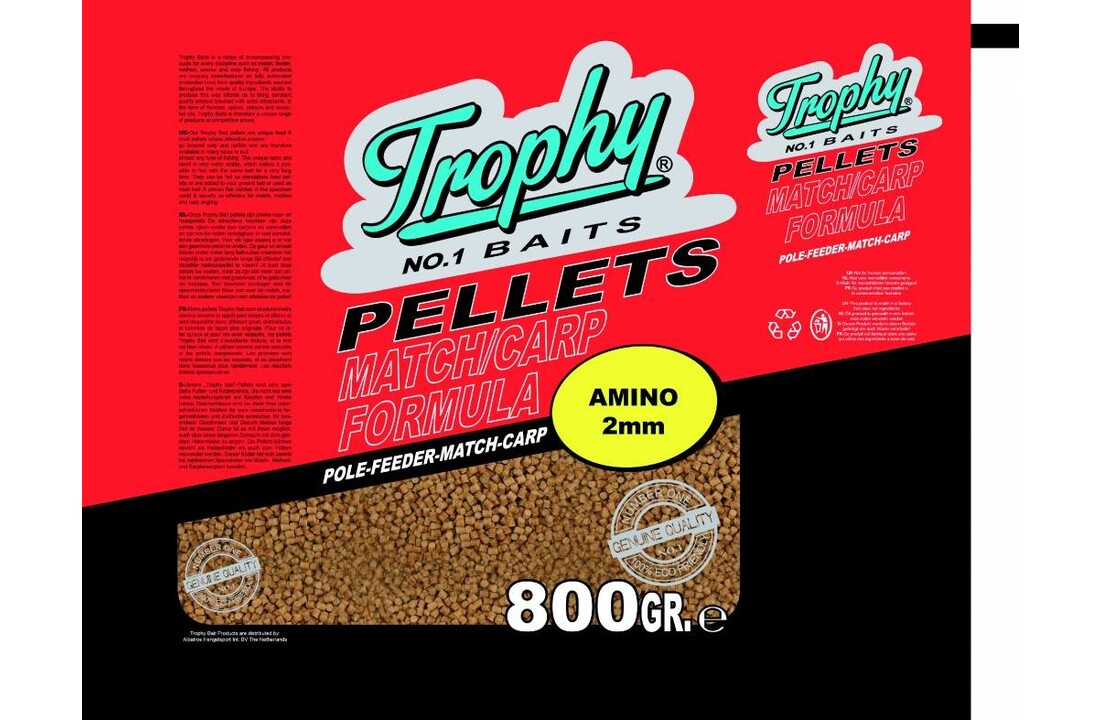 TROPHY NO.1 BAITS AMINO 2MM PELLETS 800 GRAM