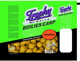TROPHY NO.1 BAITS BOILIES 15MM SCOPEX 1KG