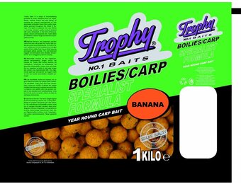 TROPHY NO.1 BAITS BOILIES 15MM BANANA 1KG