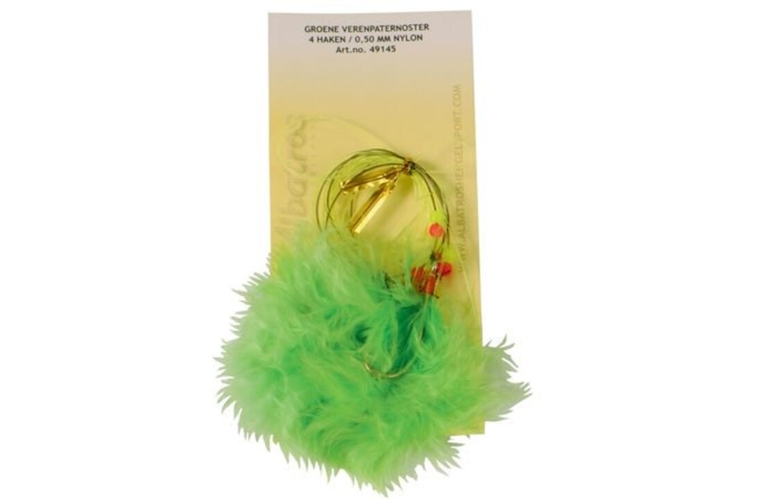 VERENPATERNOSTER 4 HAKEN NR 1/0 GROEN