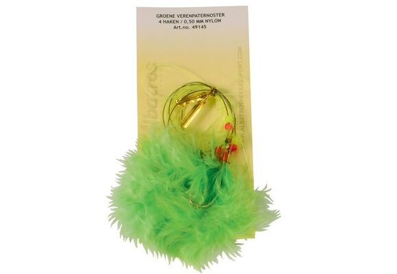 VERENPATERNOSTER 4 HAKEN NR 1/0 GROEN
