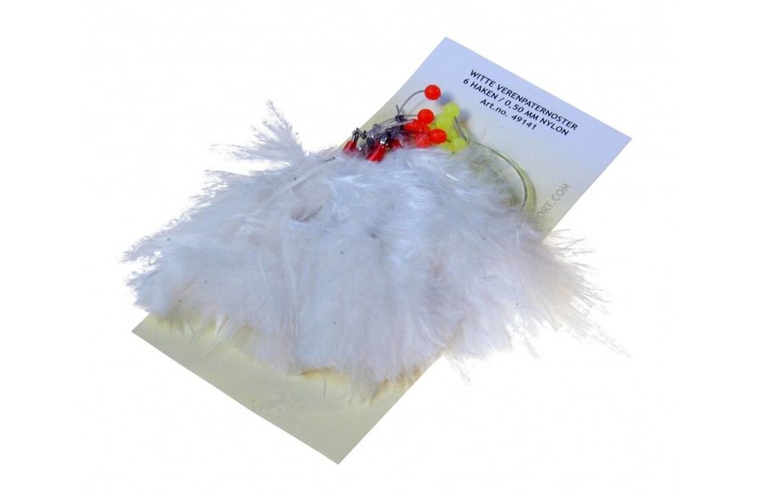 VERENPATERNOSTER 4 HAKEN NR 1/0 WIT