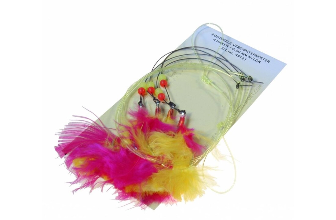 VERENPATERNOSTER 4 HAKEN NR 1/0 GEKLEURD