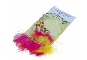 VERENPATERNOSTER 4 HAKEN NR 1/0 GEKLEURD