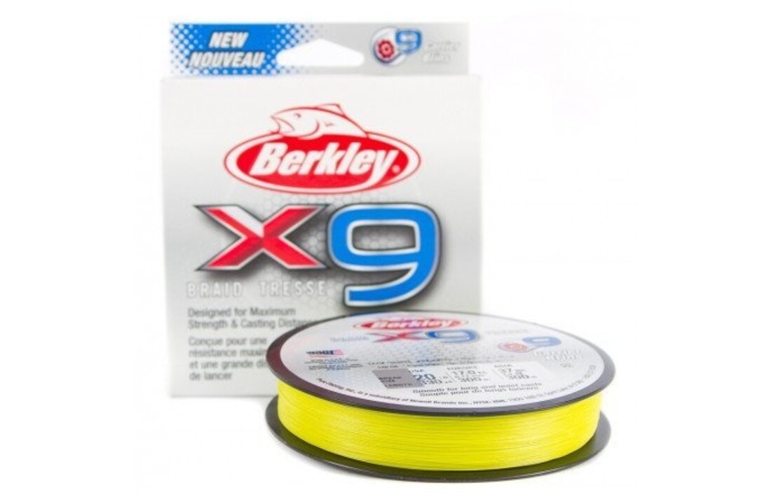 X 9 BRAID FLUO GROEN 0.25 MM