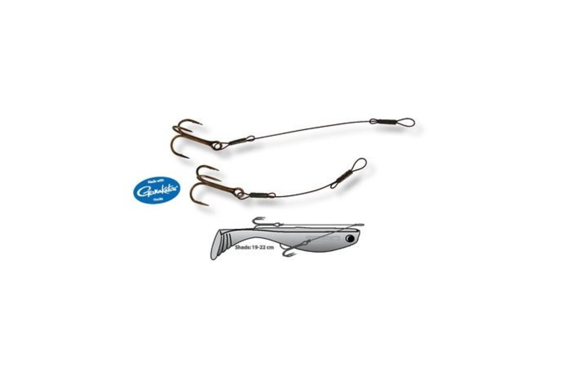 SHAD DOUBLE WIRE STINGER 12.8 CM 13B #1 40 LB P/2