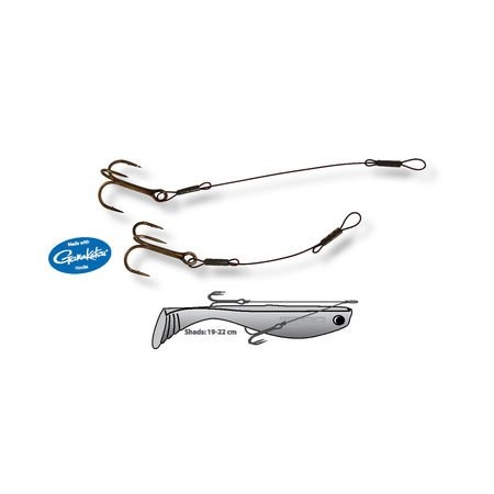 SHAD DOUBLE WIRE STINGER 12.8 CM 13B #1 40 LB P/2