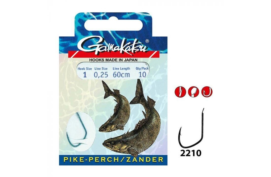 GAMAKATSU HOOK BKS-2210S PIKE PERCH 60CM