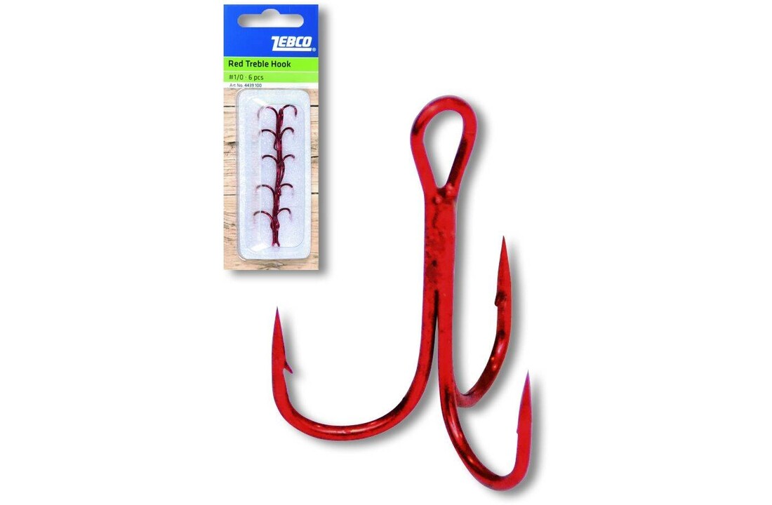 TOPIC TREBLE HOOK #2 RED P/5