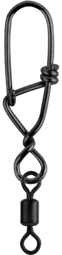 MATT BLACK SNAGLESS SNAP + ROLLING SWIVEL #00+12 P/10