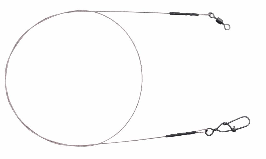 MATT BLACK LEADER 7X7 WIRE 20 CM 0.27MM 5KG P/2