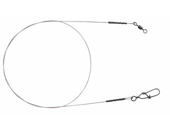 MATT BLACK LEADER 7X7 WIRE 20 CM 0.27MM 5KG P/2