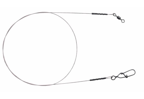 MATT BLACK LEADER 7X7 WIRE 20 CM 0.27MM 5KG P/2