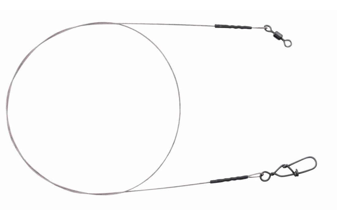 MATT BLACK LEADER 7X7 WIRE 20 CM 0.27MM 5KG P/2