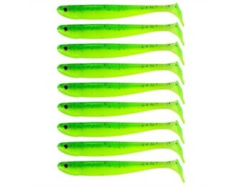 JIG 'N' SWIM SHAD 7.5 CM CHARTREUSE BANDIT UV P/9