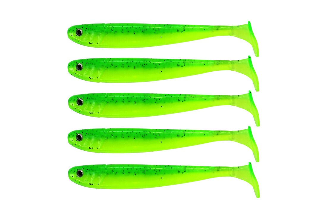 JIG 'N' SWIM SHAD 7.5 CM CHARTREUSE BANDIT UV P/9