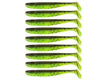 JIG 'N' SWIM SHAD 7.5 CM CHARTREUSE BROWNIE UV P/9
