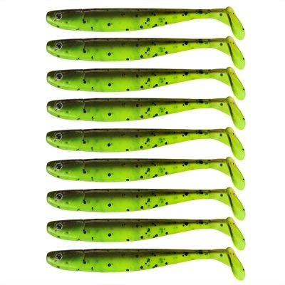 JIG 'N' SWIM SHAD 7.5 CM CHARTREUSE BROWNIE UV P/9