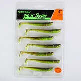 JIG 'N' SWIM SHAD 7.5 CM CHARTREUSE BROWNIE UV P/9