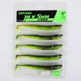 JIG 'N' SWIM SHAD 7.5 CM CHARTREUSE BROWNIE UV P/9