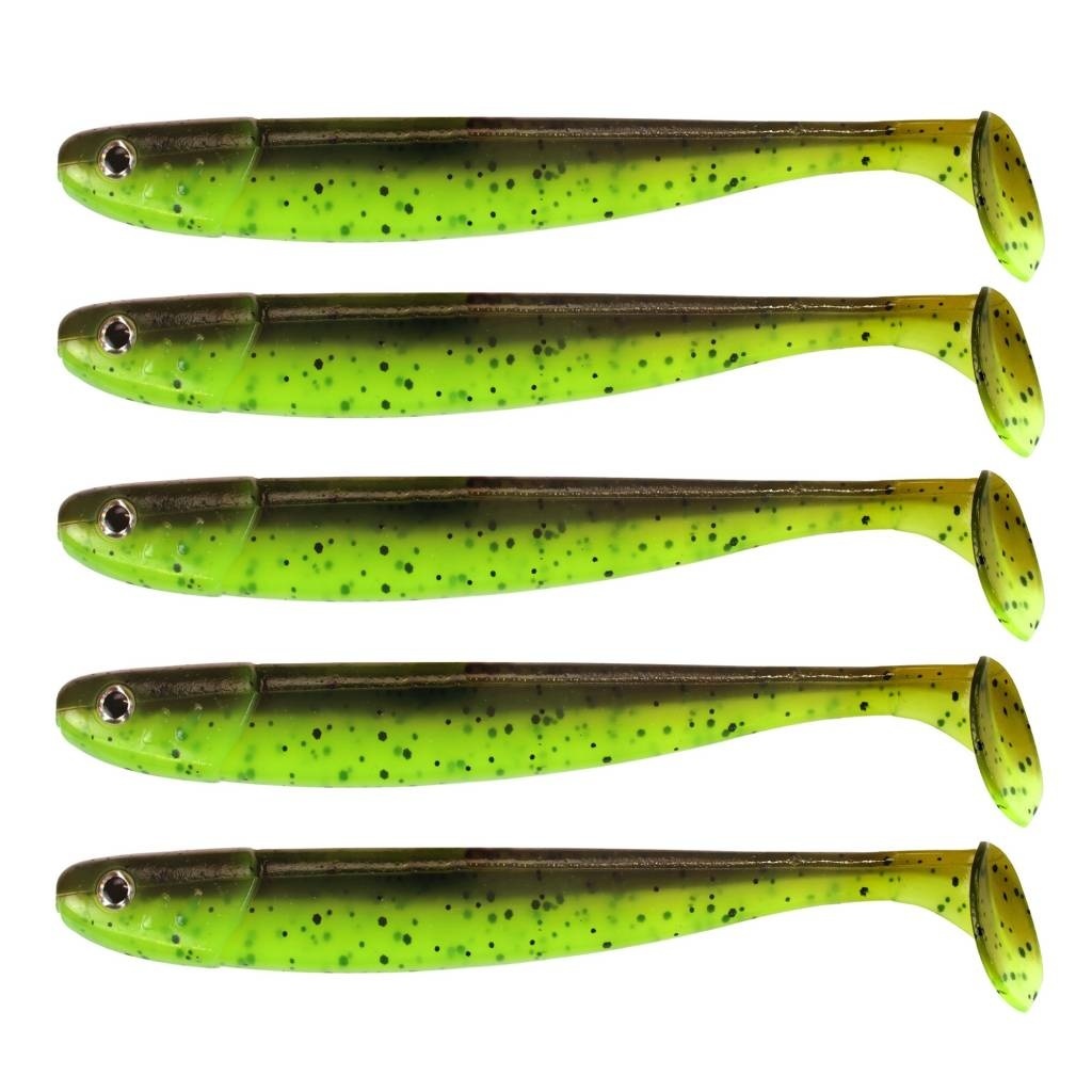 JIG 'N' SWIM SHAD 7.5 CM CHARTREUSE BROWNIE UV P/9