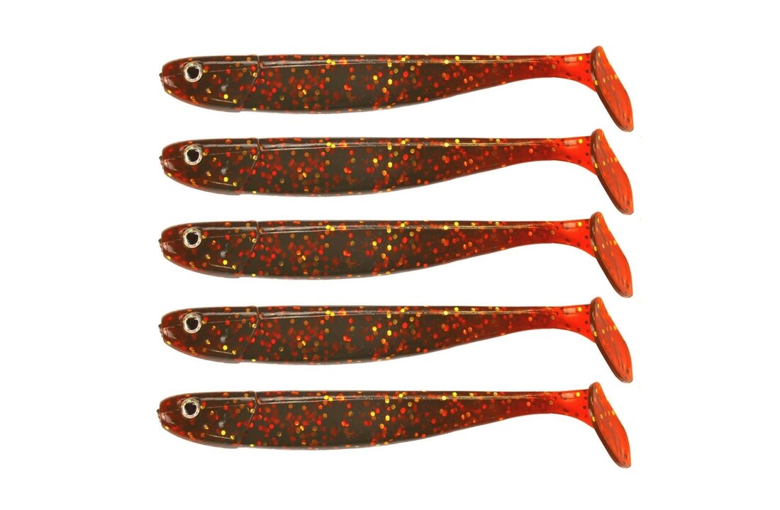 JIG 'N' SWIM SHAD 7.5 CM MOTOROIL GLITTER UV P/9