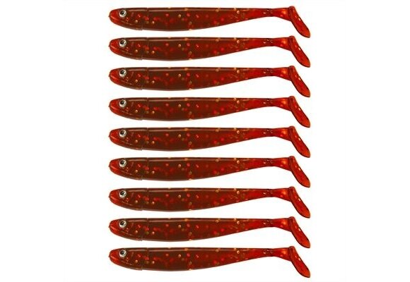 JIG 'N' SWIM SHAD 7.5 CM MOTOROIL GLITTER UV P/9