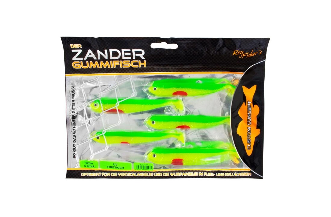 DER ZANDER GUMMIFISCH UV FIRETIGER