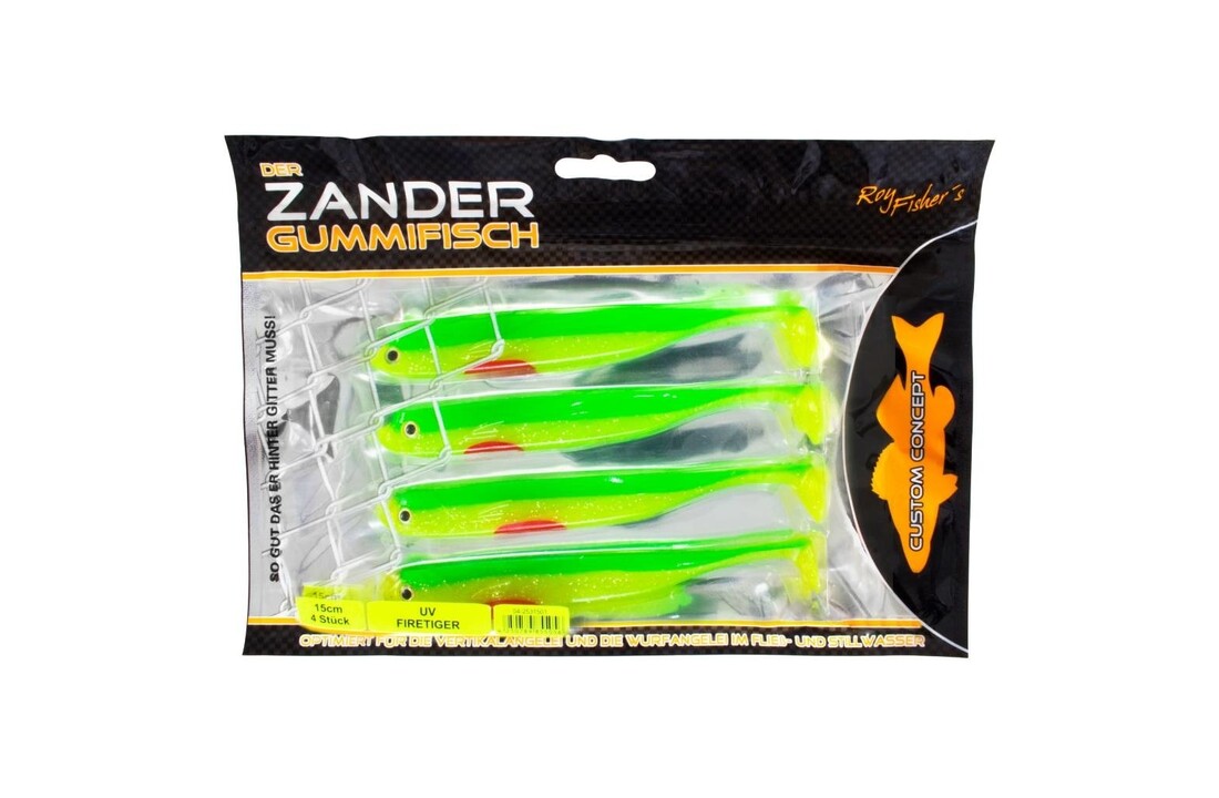DER ZANDER GUMMIFISCH UV FIRETIGER