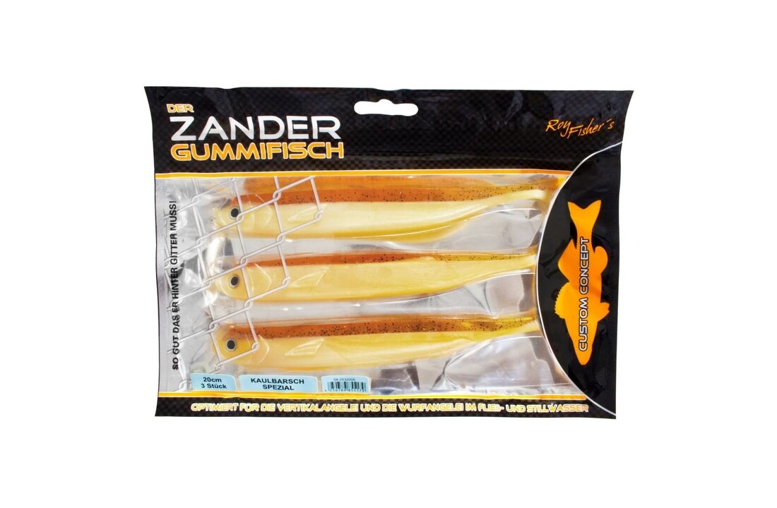 DER ZANDER GUMMIFISCH 12 CM UV KAULBARSCH SPEZIAL P/5
