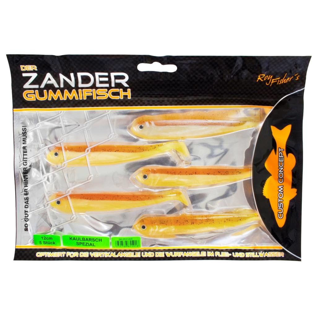 DER ZANDER GUMMIFISCH 12 CM UV KAULBARSCH SPEZIAL P/5