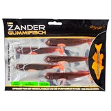 DER ZANDER GUMMIFISCH 12 CM UV MOTOROIL P/5
