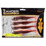 DER ZANDER GUMMIFISCH 12 CM UV MOTOROIL P/5