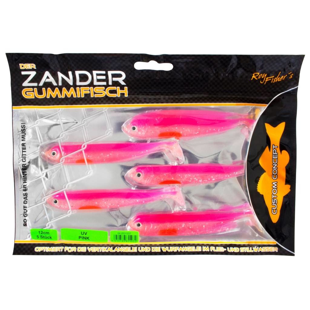 DER ZANDER GUMMIFISCH UV PINK