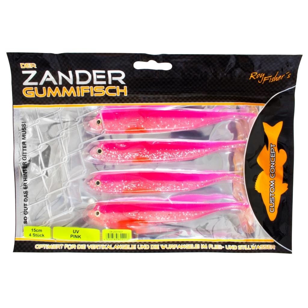 DER ZANDER GUMMIFISCH UV PINK