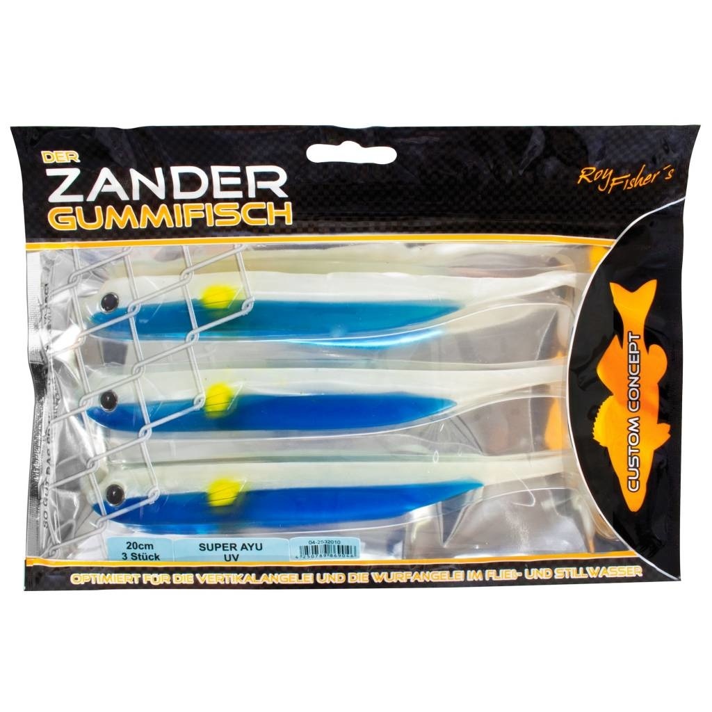 DER ZANDER GUMMIFISCH 12 CM UV SUPER AYU P/5