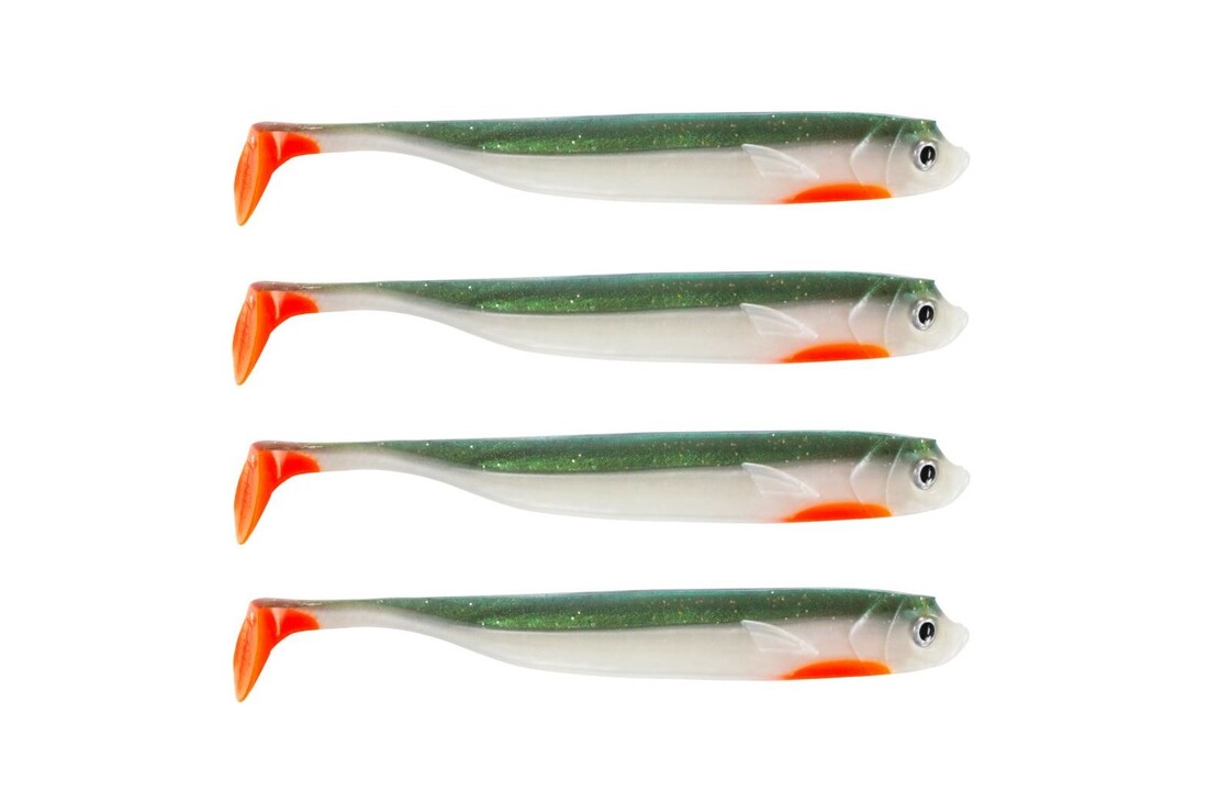 DER ZANDER GUMMIFISCH 15 CM UV HOT NATURAL P/4