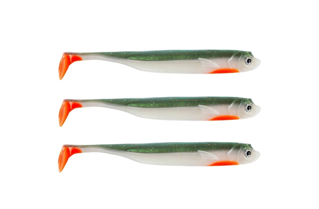 DER ZANDER GUMMIFISCH 15 CM UV HOT NATURAL P/4