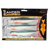 DER ZANDER GUMMIFISCH 15 CM UV HOT NATURAL P/4