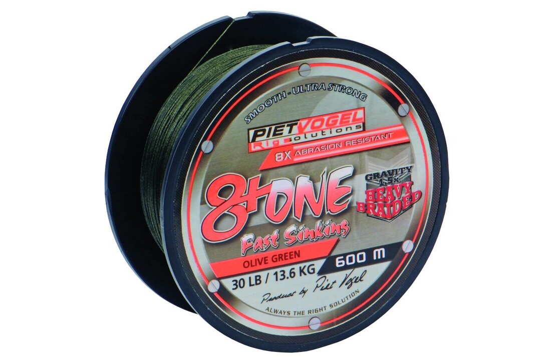 RIG SOLUTIONS 8+ONE BRAID 0.25MM OLIVE GREEN 20 LB 600M