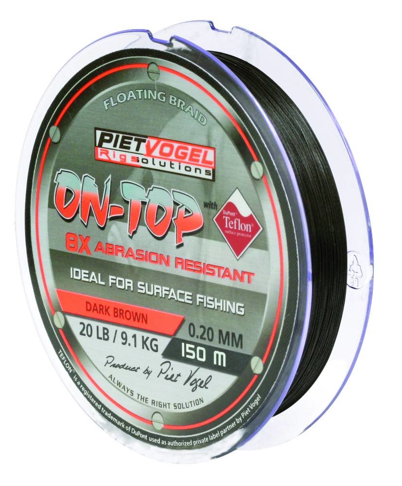 RIG SOLUTIONS ON-TOP FLOATING BRAID 0.20MM DARK BROWN 20 LB 300M