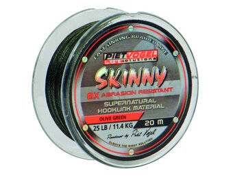 RIG SOLUTIONS SKINNY SUPERNATURAL HOOKLINK MATERIAL 25 LB OLIVE GREEN 20M