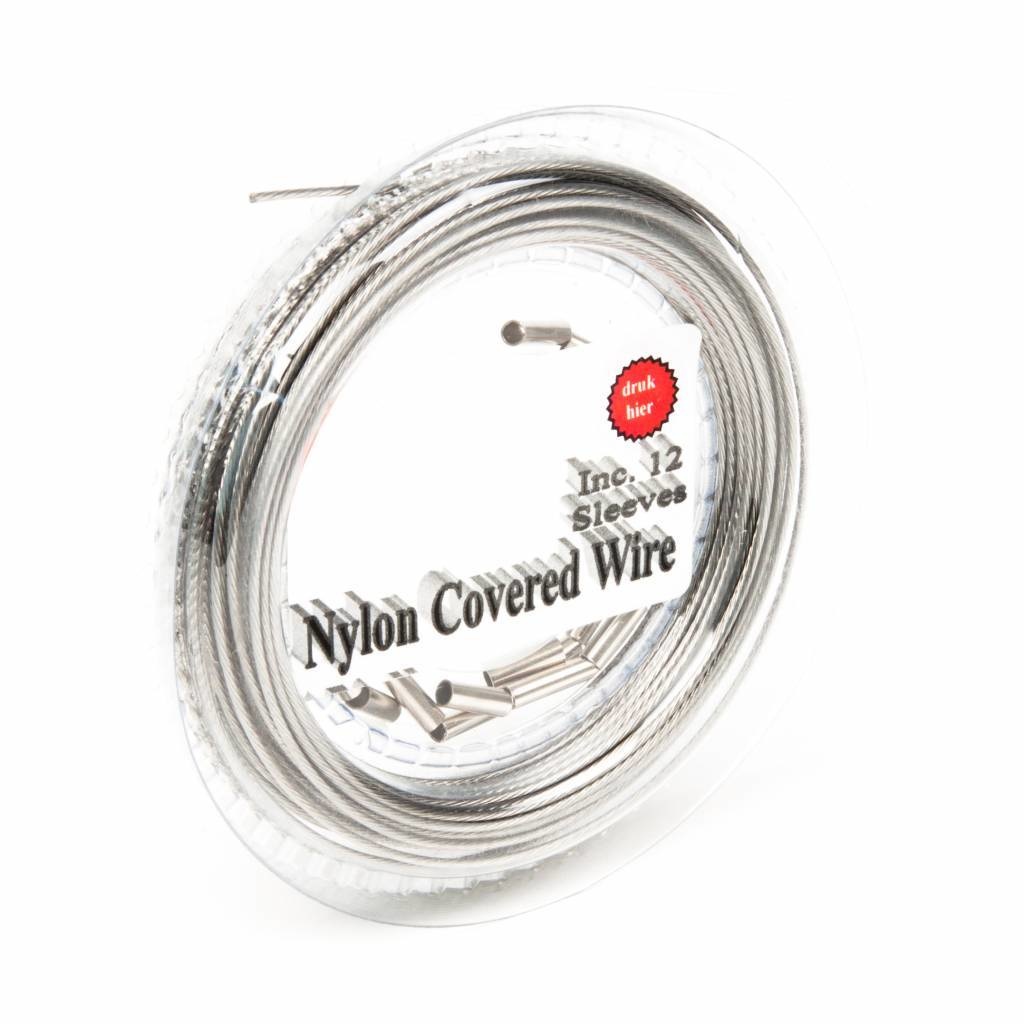 NYLON COVERED WIRE 50  LB 10M + SLEEVES