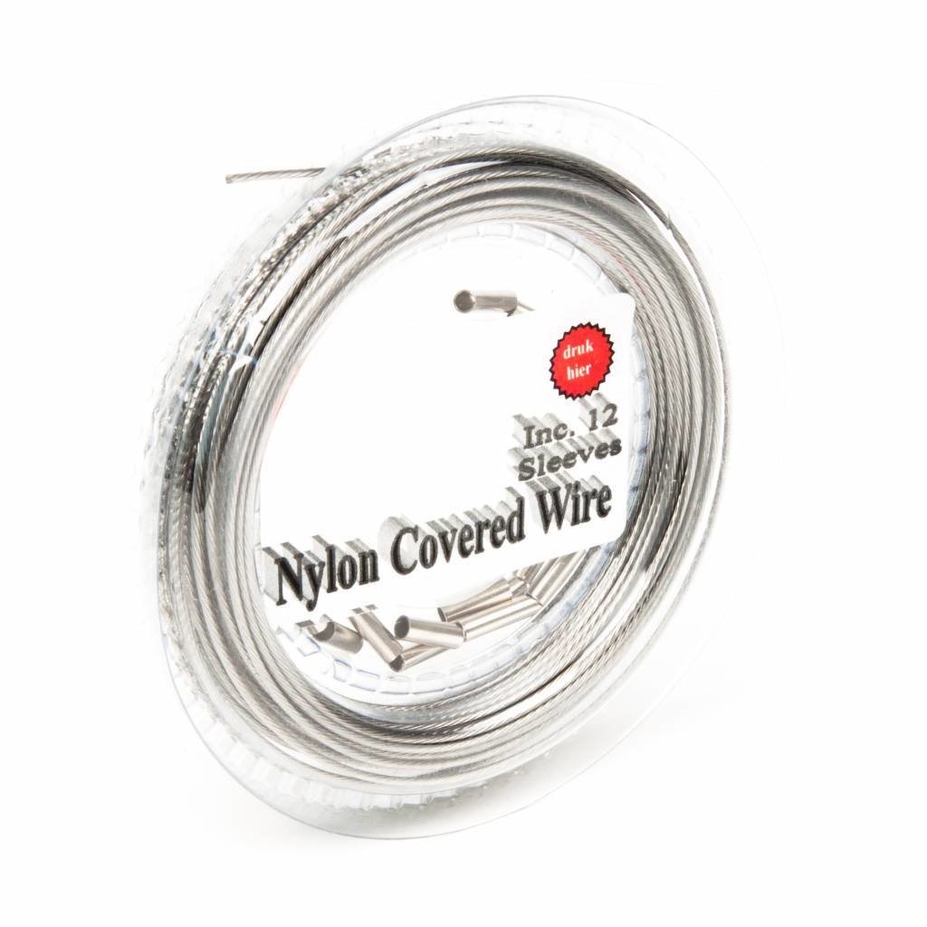 NYLON COVERED WIRE 50  LB 10M + SLEEVES