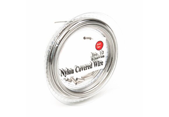 NYLON COVERED WIRE 20 LB 10M + SLEEVES